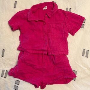 Gap pink cotton outfit 18-24 months